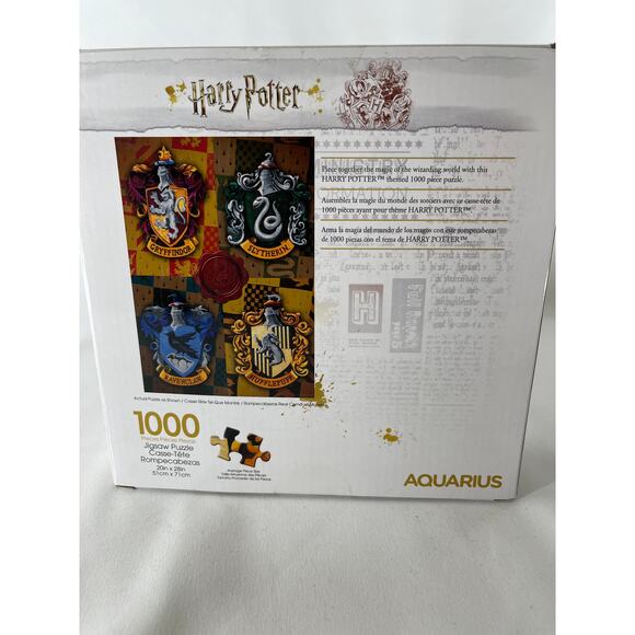 Harry Potter Hogwarts House Crests 1000 Piece Jigsaw Puzzle Game New Aquarius - Picture 4 of 8